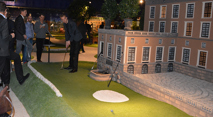 Playing adventure golf next to the Swedish Royal Castle